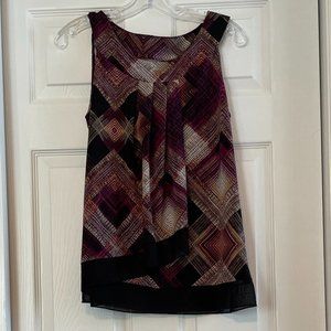 NEW Multi Color Pleated Top, M